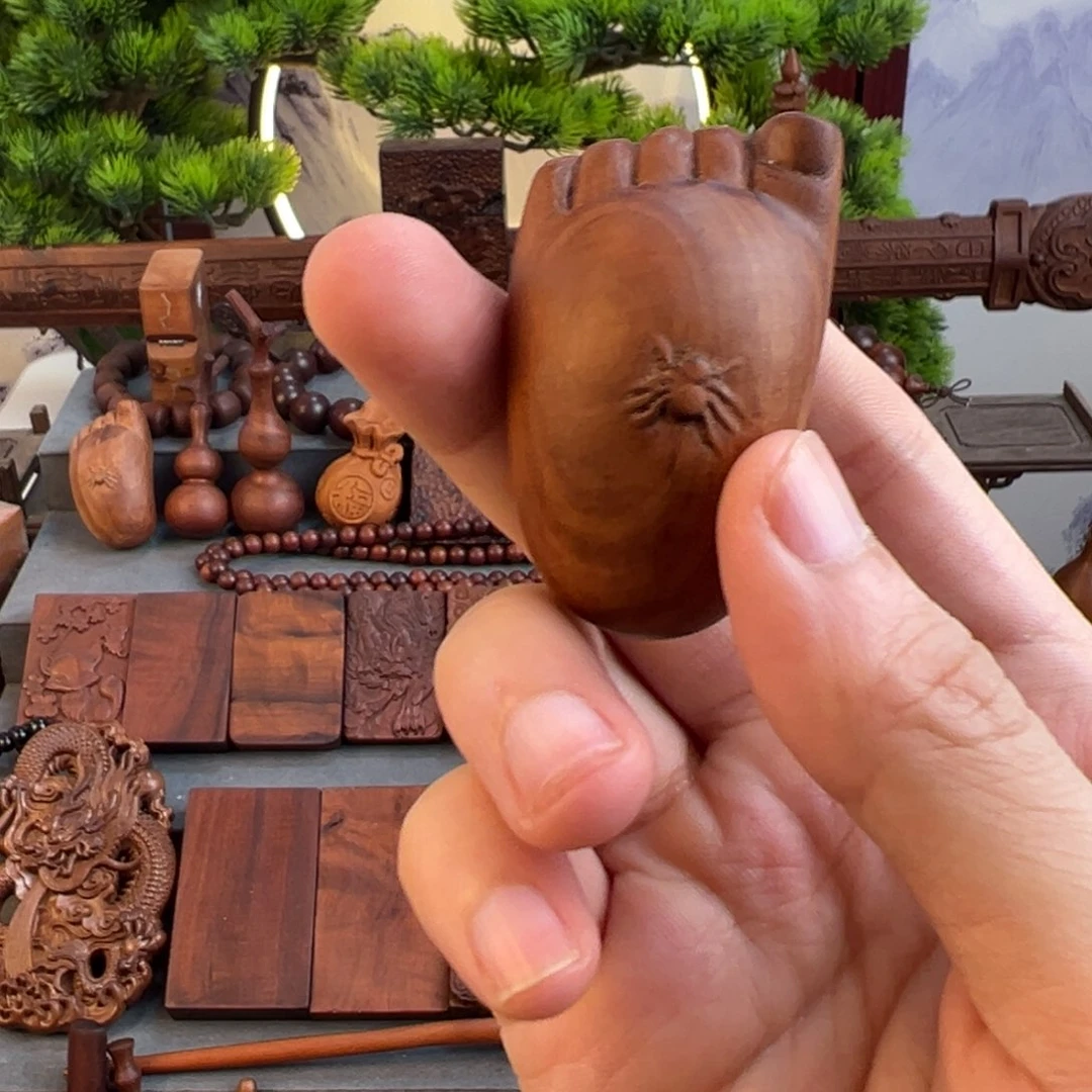 枣木冰*乐雷击枣木手把件