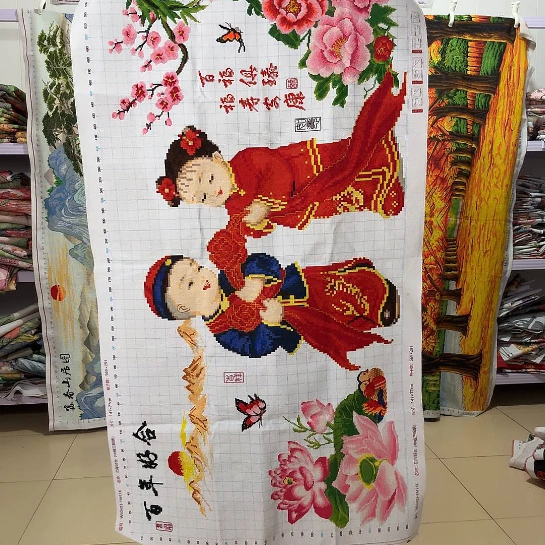 棉十字绣成品出售