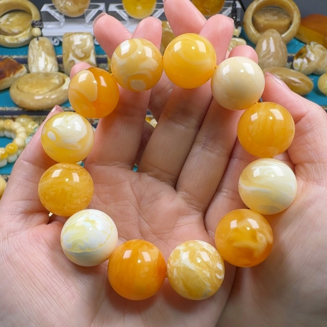 琥珀未镶嵌手链同料