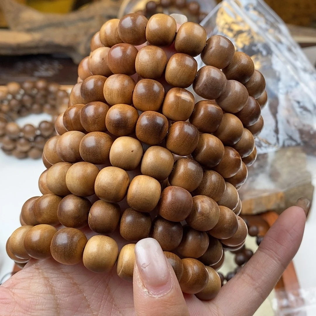 檀香木无事牌10*11正区印度迈索尔檀香老料留疤