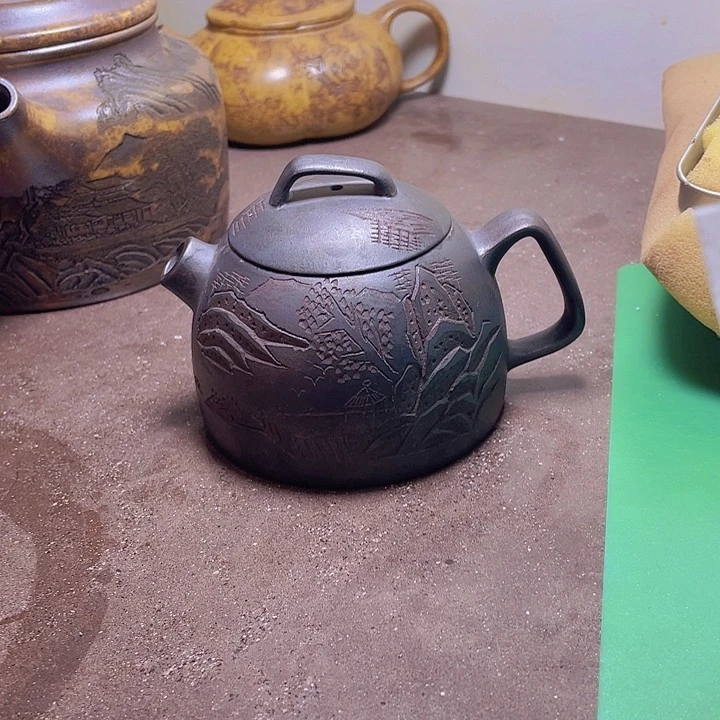 紫砂茶壶处理一把