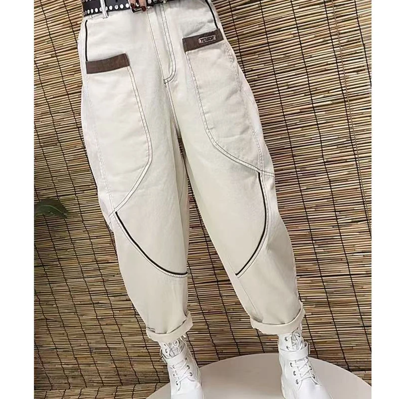 1【红人新款】定制斜边个性牛仔裤