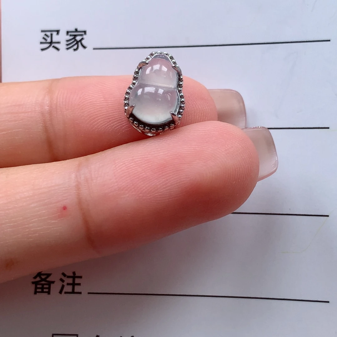 颈饰银S925镶嵌翡翠