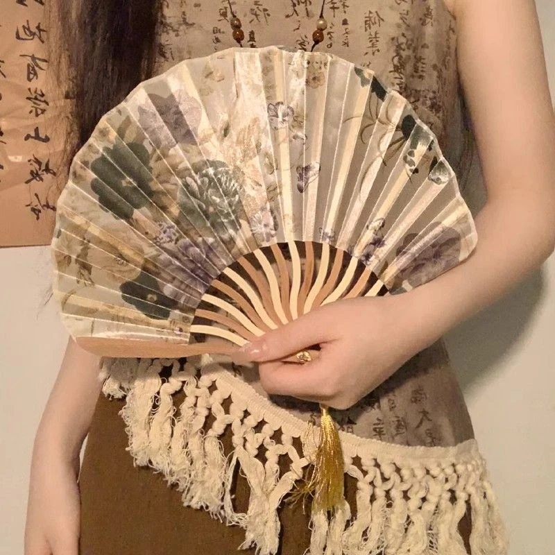 小扇子随身便携古风贝壳扇折叠清凉扇道具汉服古典中国风折扇jl