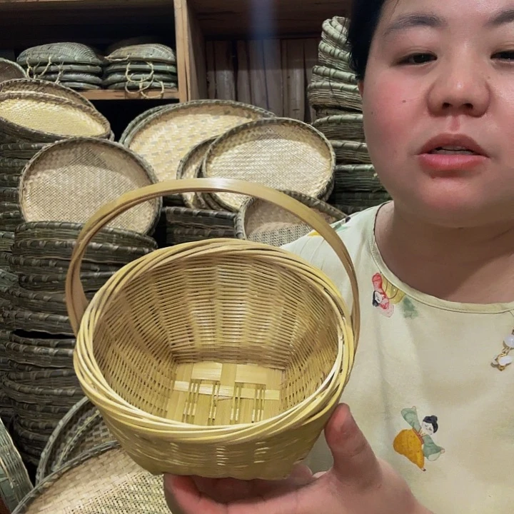 纯手工编织工艺全金竹小