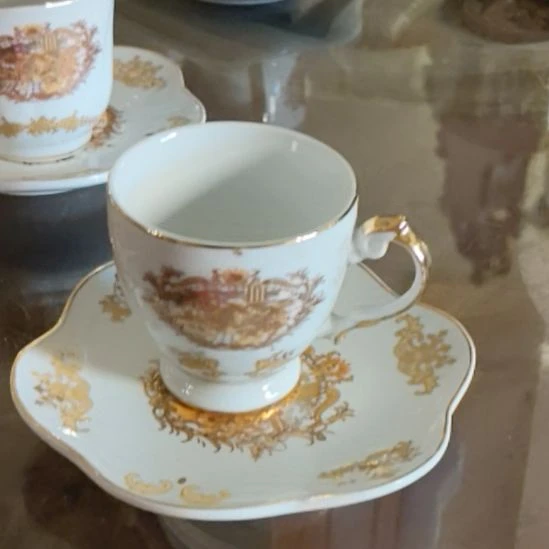 陶瓷特价不退换老货库存咖啡杯碟四套