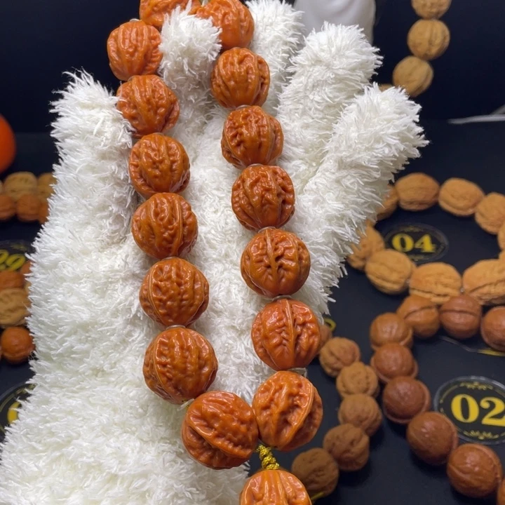 勇***敌文玩核桃手串粗筋龙脊