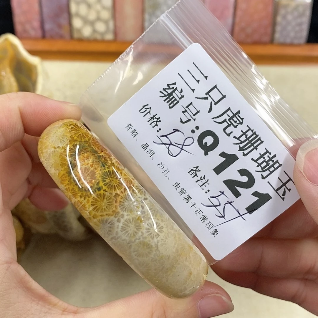 硅化珊瑚（珊瑚玉）1未镶嵌月**鸿