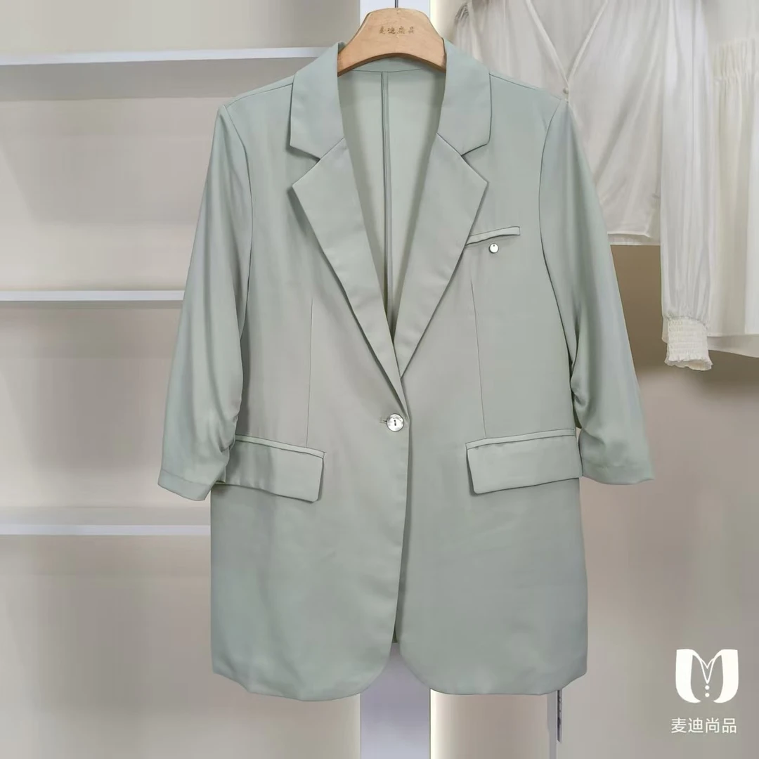 麦迪尚品【设计师】40610210春秋简约时尚百搭西服品牌撤柜