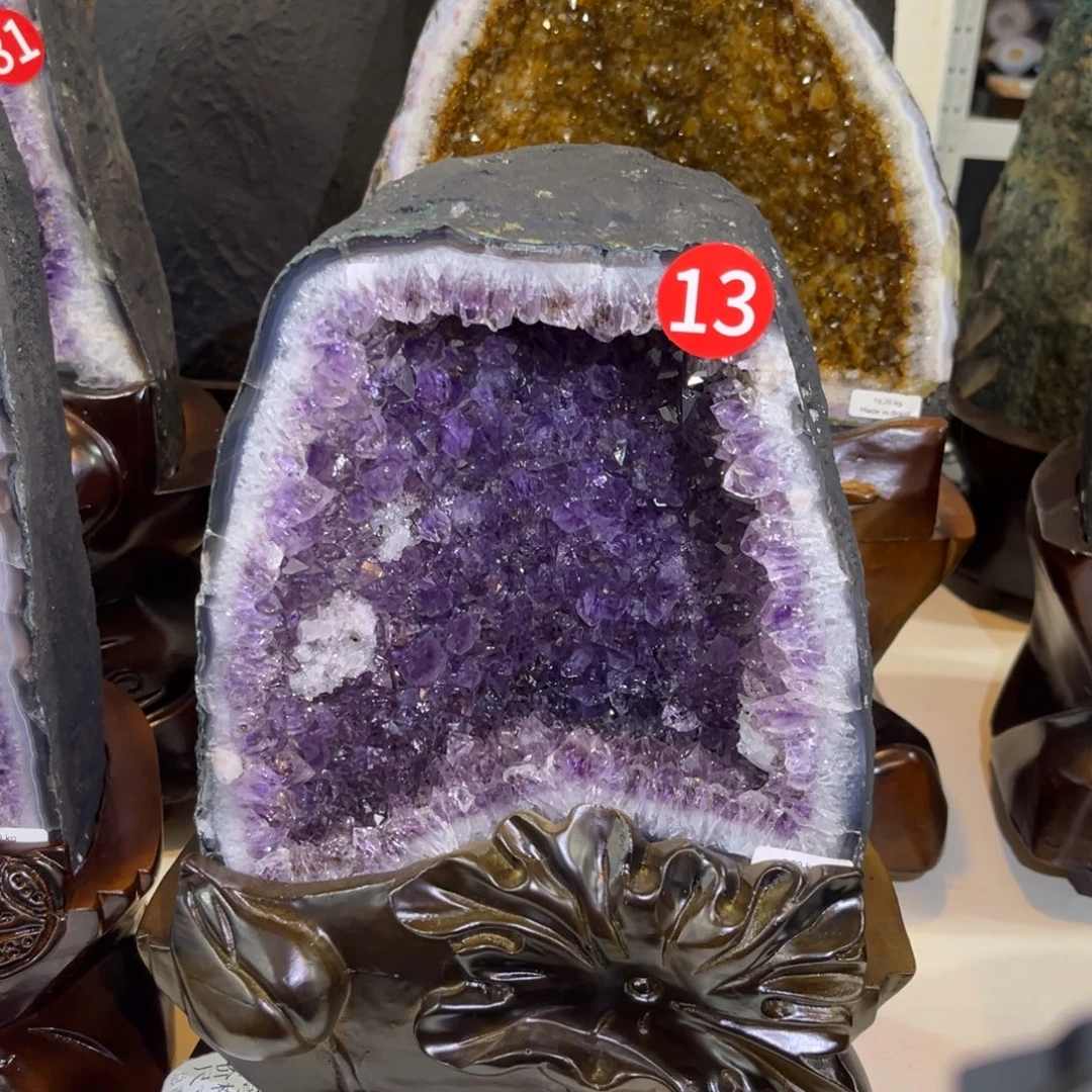 未镶嵌紫晶摆件水晶