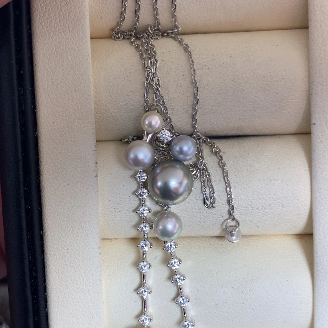 海水珍珠颈饰银S925镶嵌