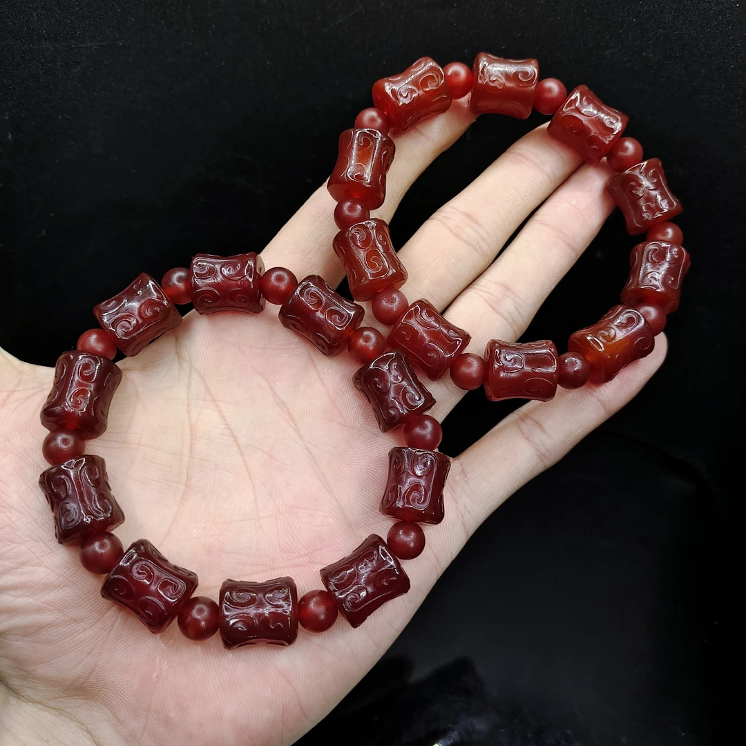 【老三珠宝】冰红DIY单圈手串GS【多样性发其一】约13mm