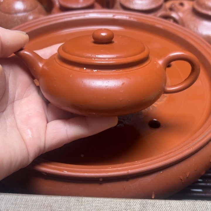 紫砂茶壶廖*宜兴原矿老朱泥
