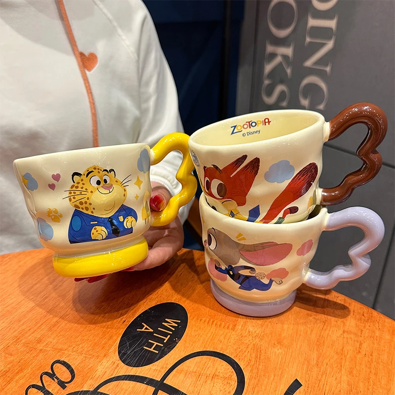 疯狂动物城陶瓷马克杯早餐牛奶咖啡杯家用高颜值女生送生日礼物杯