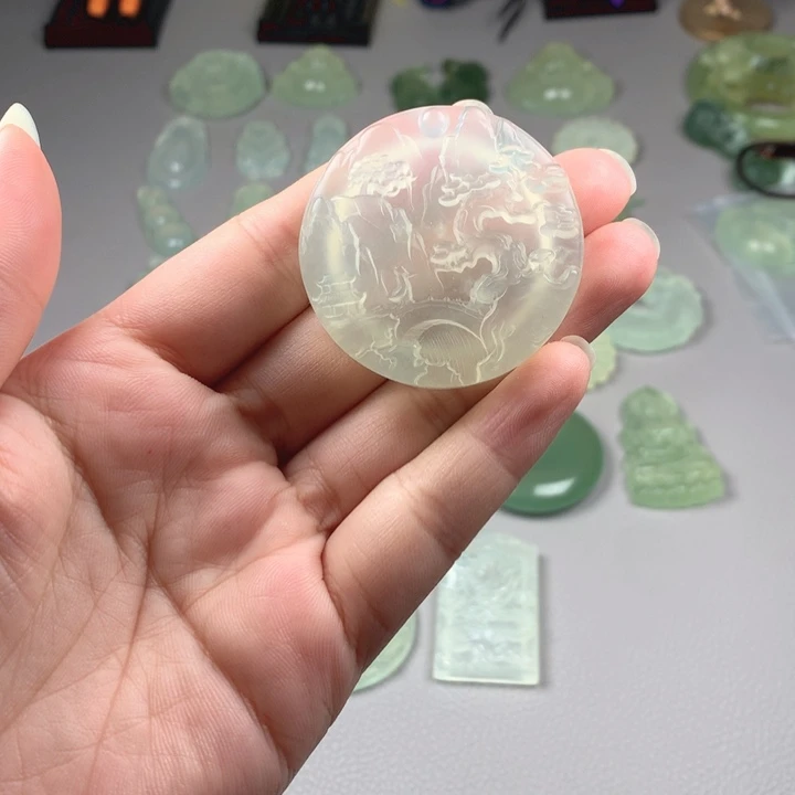 岫玉未镶嵌吊坠(不含链)