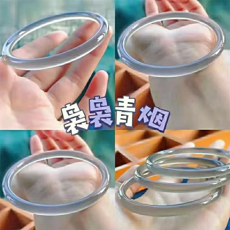 非金属玻璃手镯 一步一响玻璃叮当镯古风配饰小红书闺蜜同款