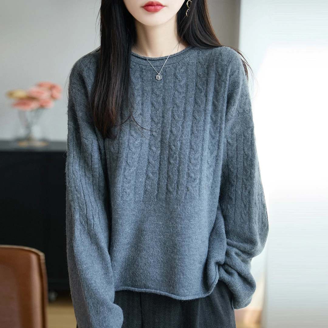 微胖mm春秋大码女士毛衣遮肚子显瘦上衣秋冬内搭可外穿针织打底衫