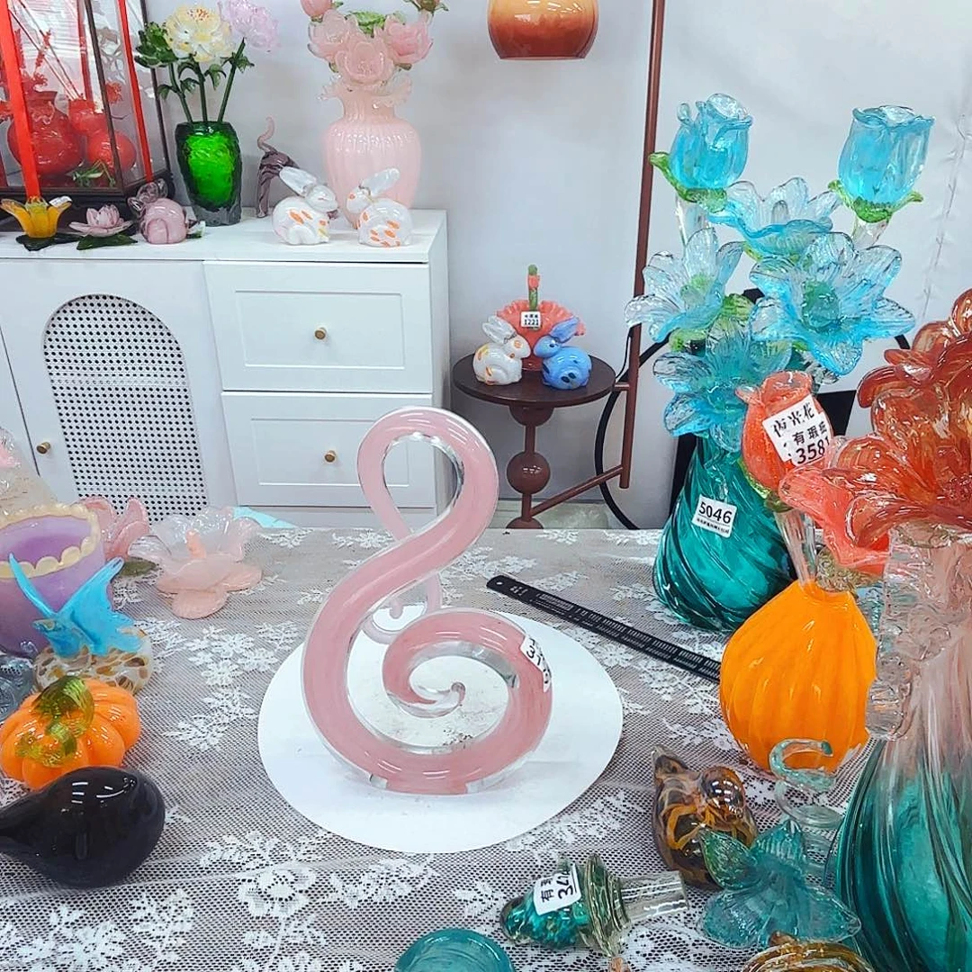 朵****琉璃花器花瓶艺术品