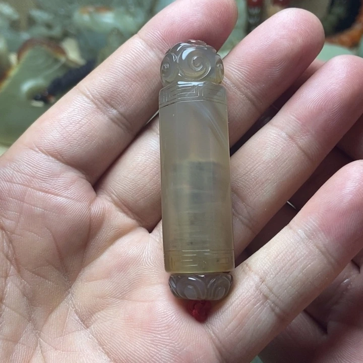 和田玉未镶嵌挂件淮**豆