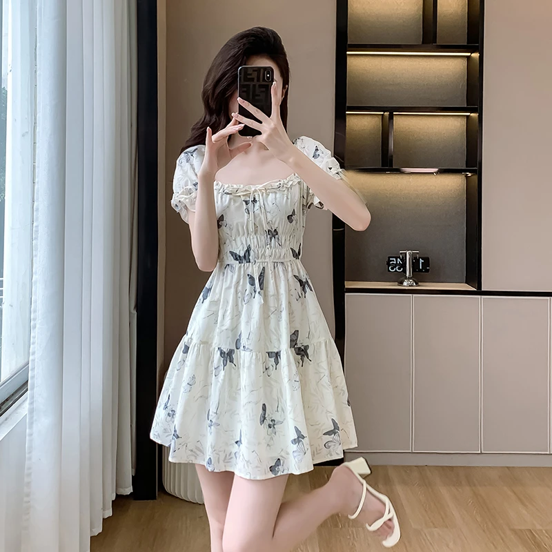 网红风泳衣女遮肉夏季连体裙式保守显瘦加大码胖MM泡温泉游泳装