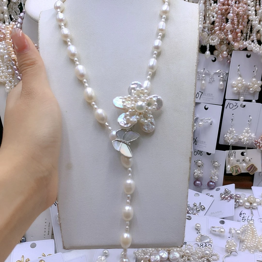 银S925镶嵌耳饰淡水珍珠呆***熊
