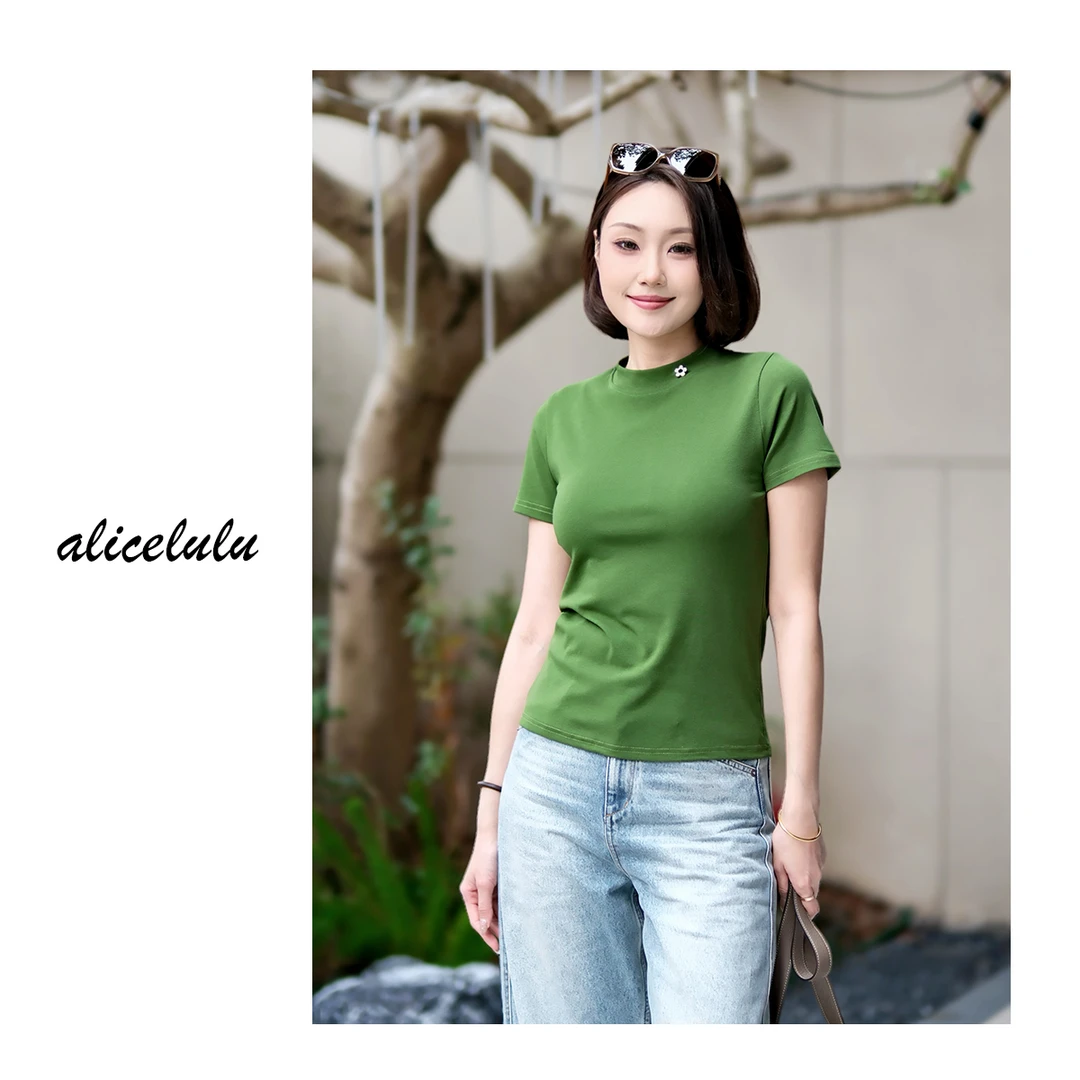 4 ALICE “绵云小花”T恤 时尚钻饰 时髦百搭 S2142015T