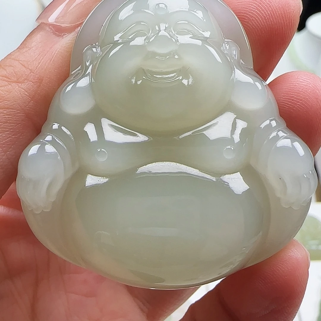 和田玉足金镶嵌颈饰50