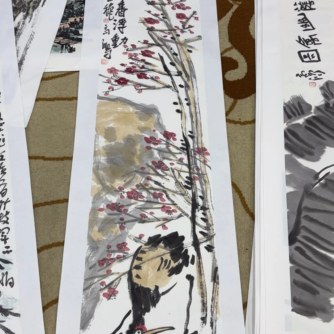 国画高鸿四尺对开艺