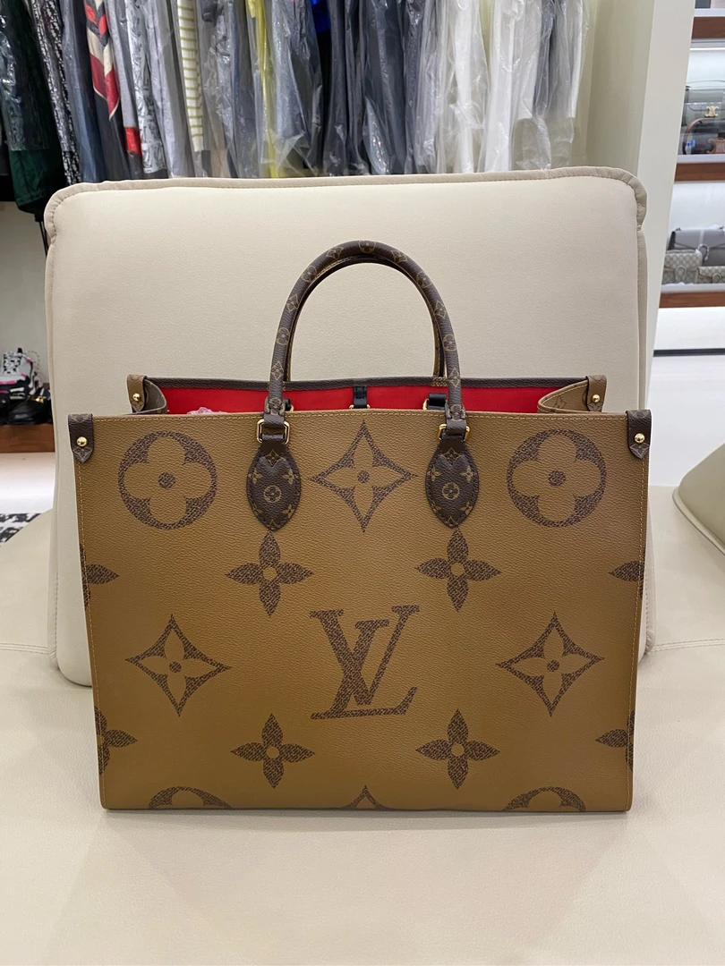 99新 LouisVuitton/路易威登 Onthego大号 老花肩带 芯片款