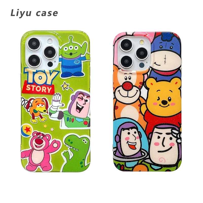 卡通维尼熊适用苹果16promax手机壳iphone15全包防摔14可爱双层女