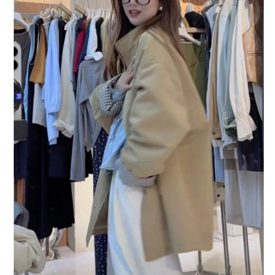 风衣外套女2025春季新款时尚宽松大码洋气减龄休闲显瘦中长款大衣