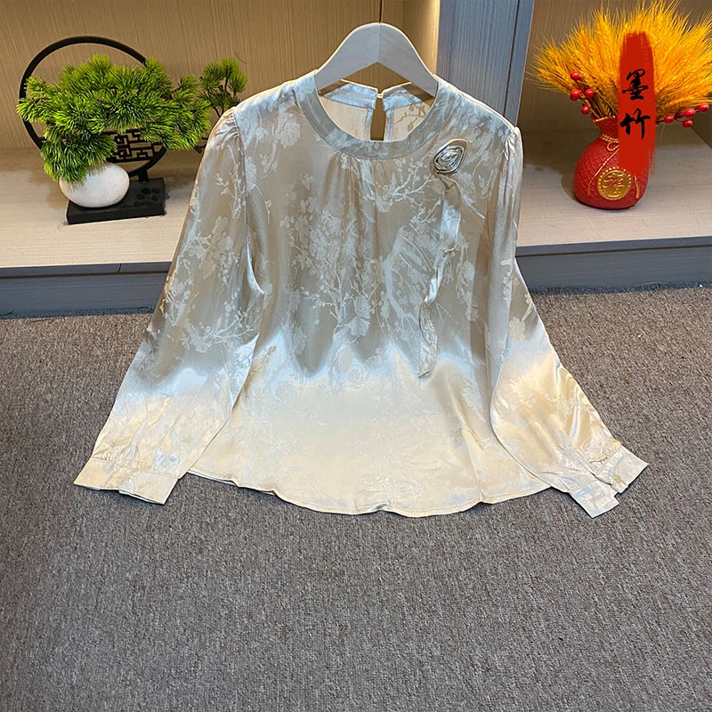 【71272】新中式女装中国风高级感气质女士上衣时尚复古提花