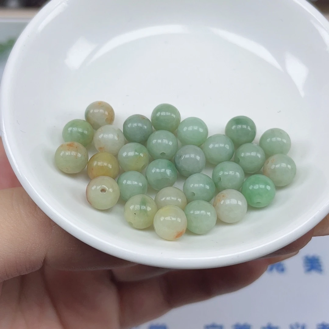 翡翠散珠卡7.4,27颗