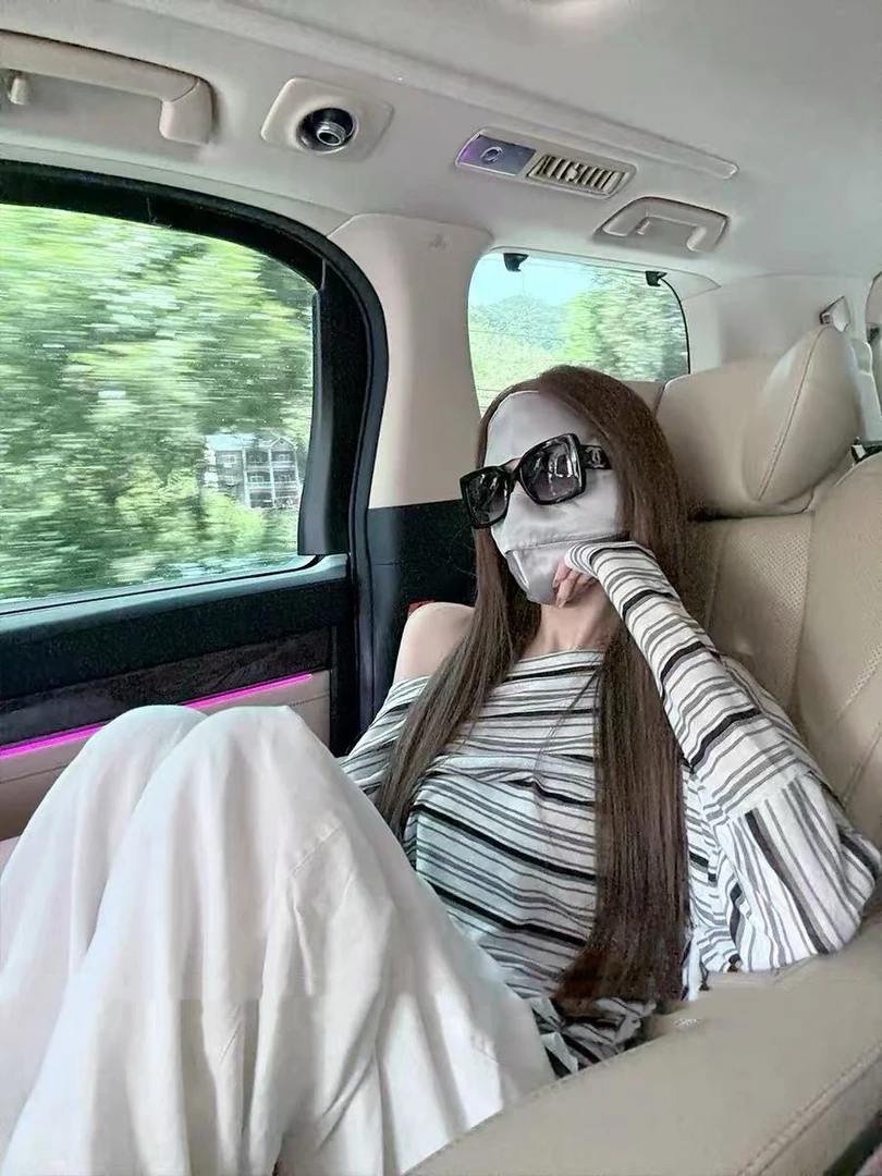 大象@9783 韩系夏季长袖条纹薄款防晒罩衫（衣长52左右）