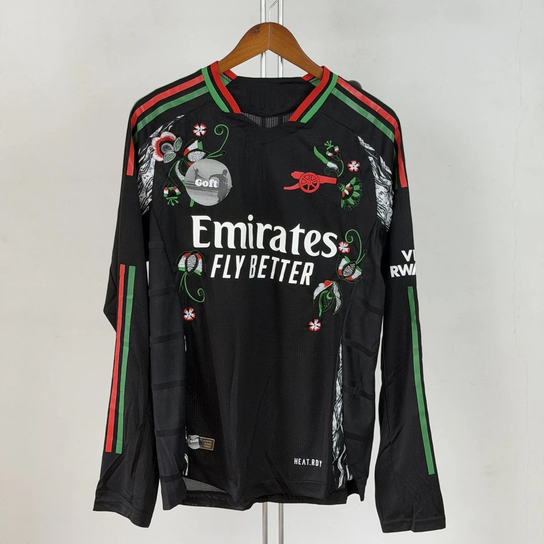 24/25阿森纳客场绣花remake刺绣球衣球员版长袖泰版英超赖斯同款