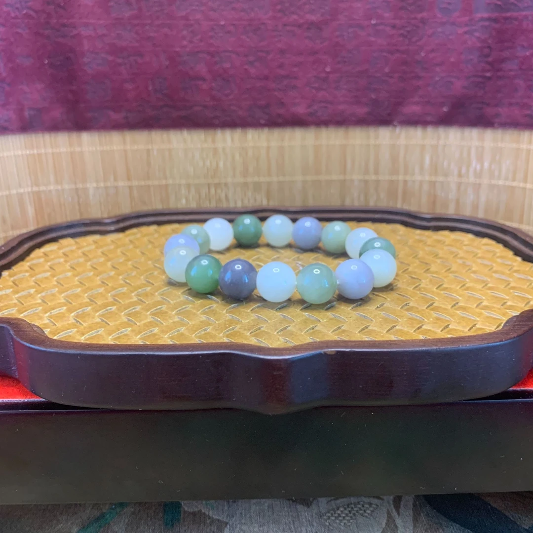 L和田玉多宝圆珠手串（卡12）0488