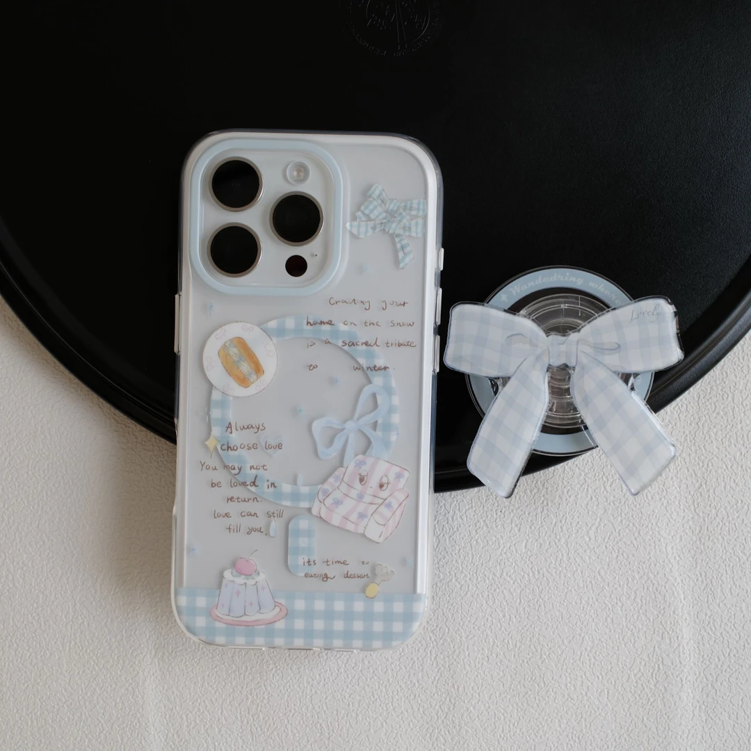 磁吸海边贝壳蝴蝶结高级感适用iPhone16promax手机壳苹果15/14/13