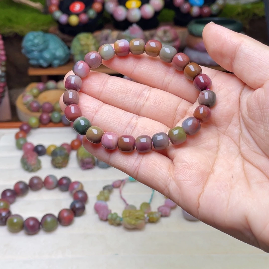 玛瑙/玉髓珠宝半成品未镶嵌盐源玛瑙手串