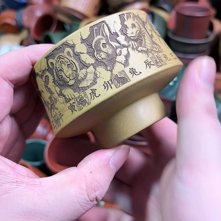 紫砂茶杯全手工紫砂主人杯