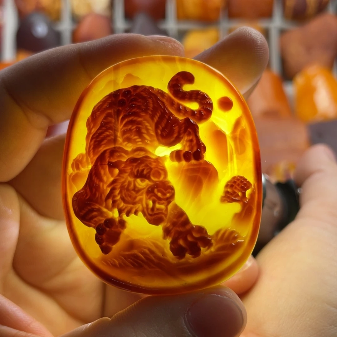 定制琥珀未镶嵌定制款天然琥珀蜜蜡