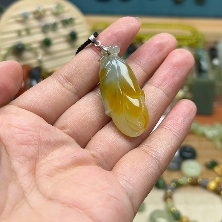 蛇纹石玉未镶嵌颈饰
