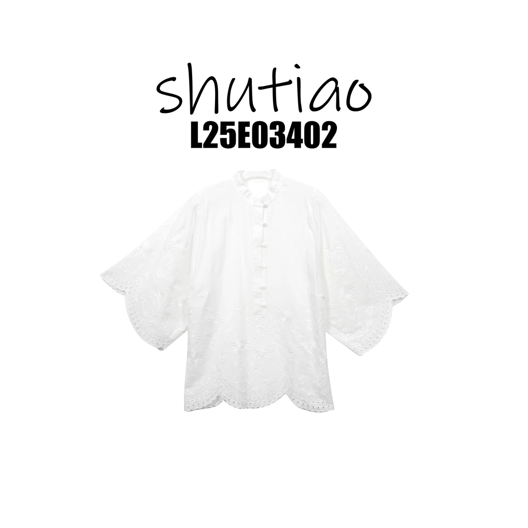 【SHUTIAO】2025夏季：新款小众设计款衬衫L25E03402