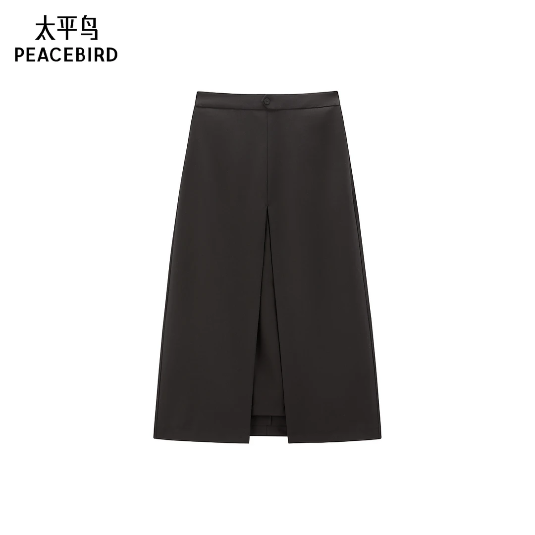 【达人专属】太平鸟女装夏季西装长裙半身裙A1GFF241V