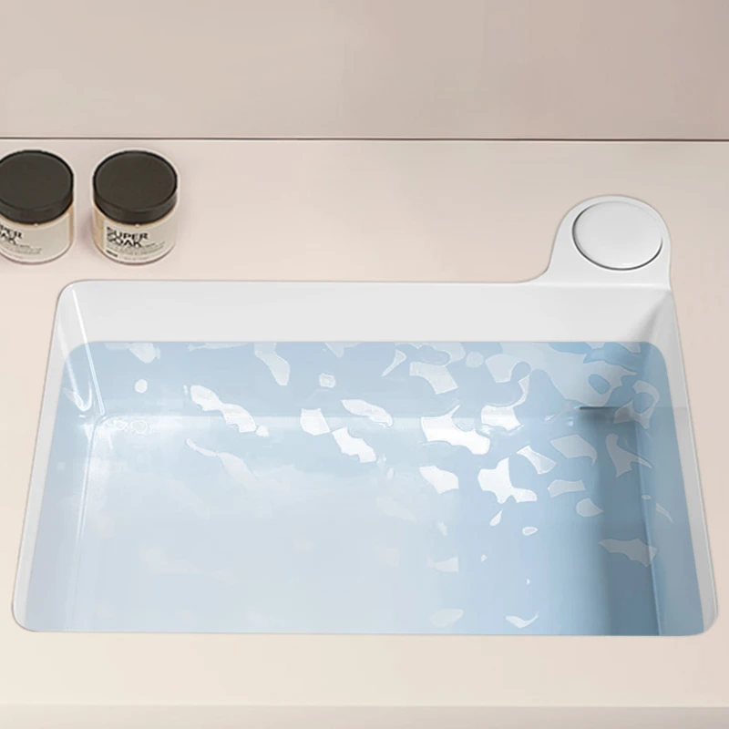 台控台下盆隐藏侧后下水嵌入式洗手盆陶瓷家用阳台洗衣机洗脸盆池