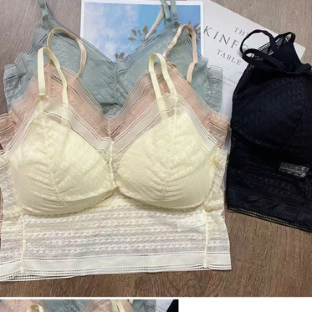 006#V领外穿蕾丝背心吊带薄款聚拢文胸舒适美背性感夏季