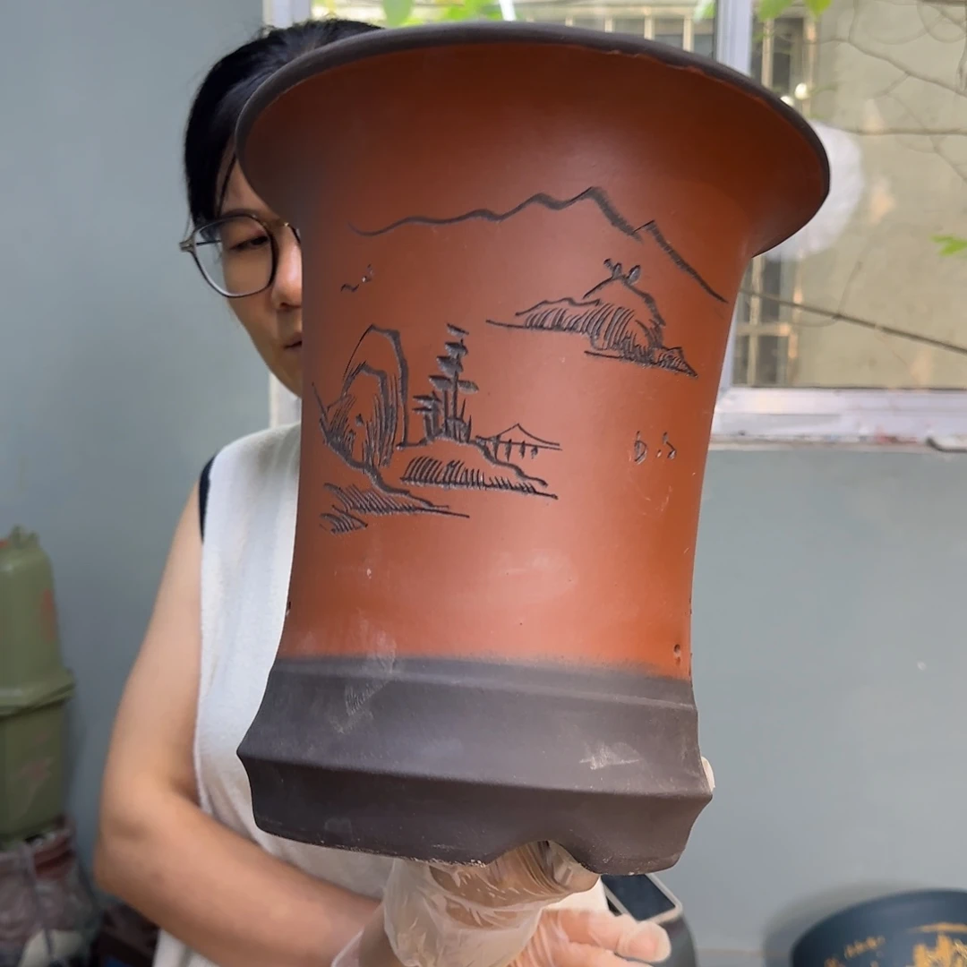 紫砂花盆紫砂口径19