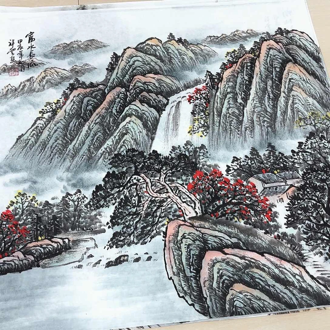 国画国画作品集一个由两