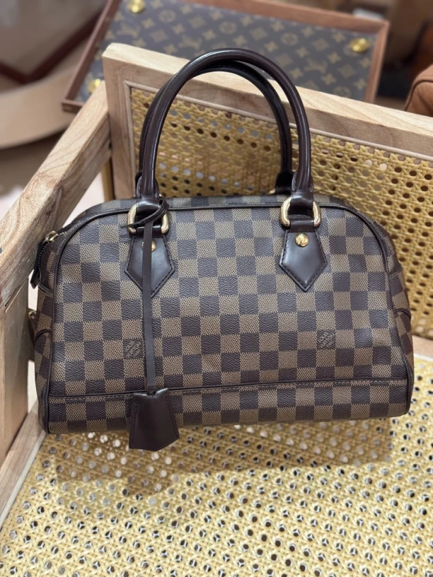 95新 LouisVuitton/路易威登 LV棕棋盘格保龄球 经典百搭
