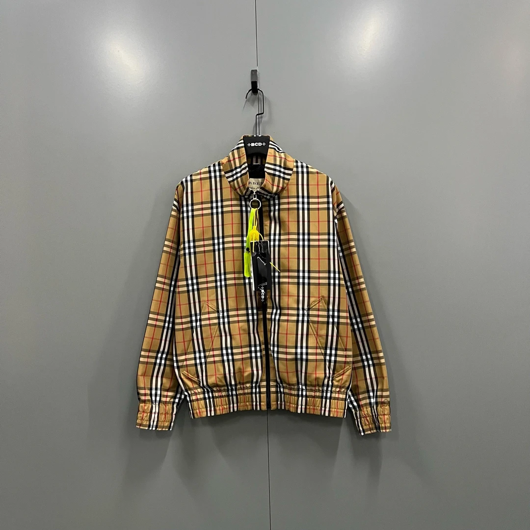 未使用 BURBERRY/博柏利 ab924 609527 巴宝莉 格纹拉链外套 48码