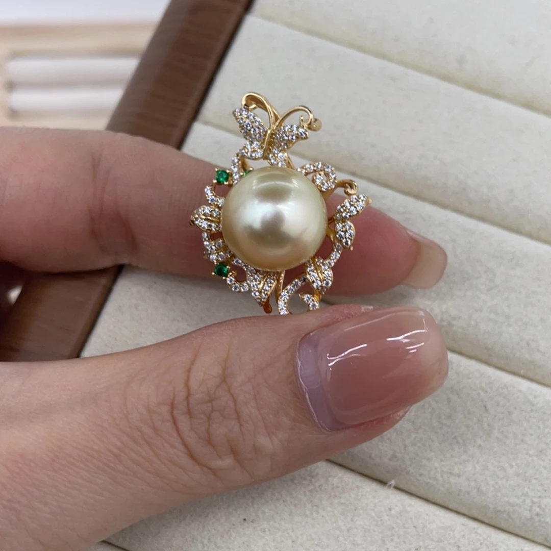 海水珍珠颈饰银S925镶嵌